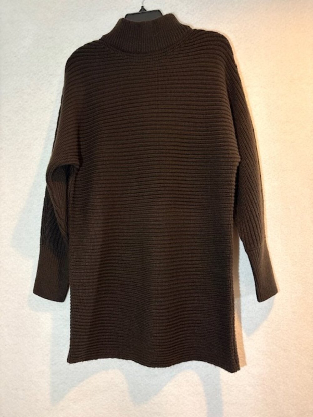 Gianna Bini Sweater Michelle Dress Chocolate Size XS Mock Turtleneck Long Sleeve